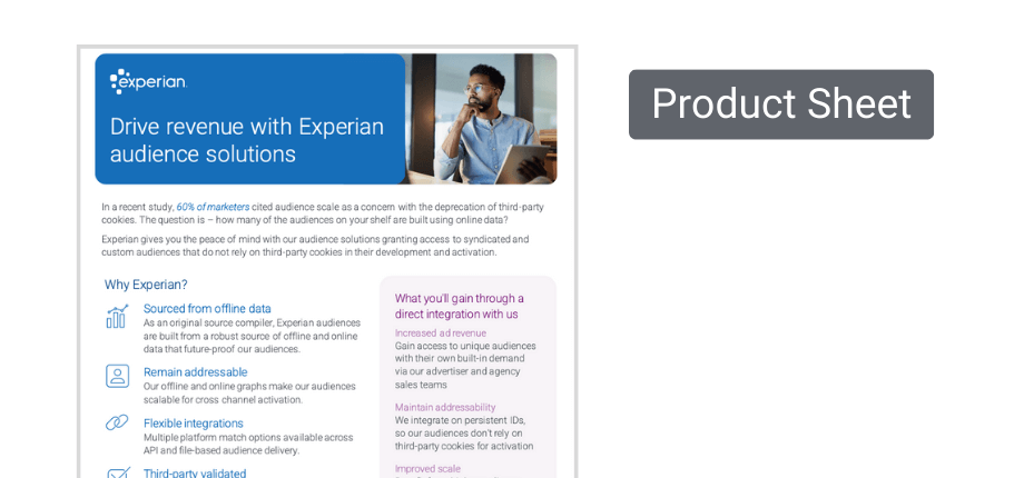 Experian Audience product sheet