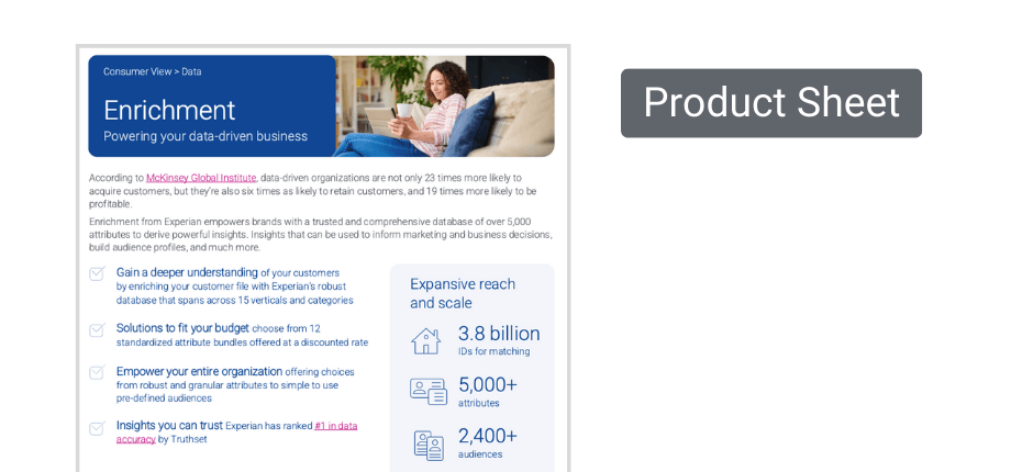 Enrichment product sheet