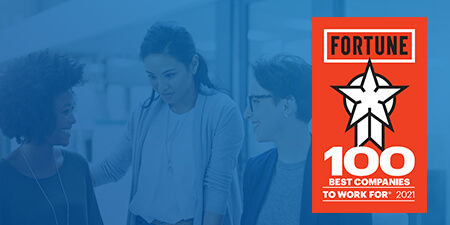 10 of 17 logos - Fortune 100 best companies to work for 2021