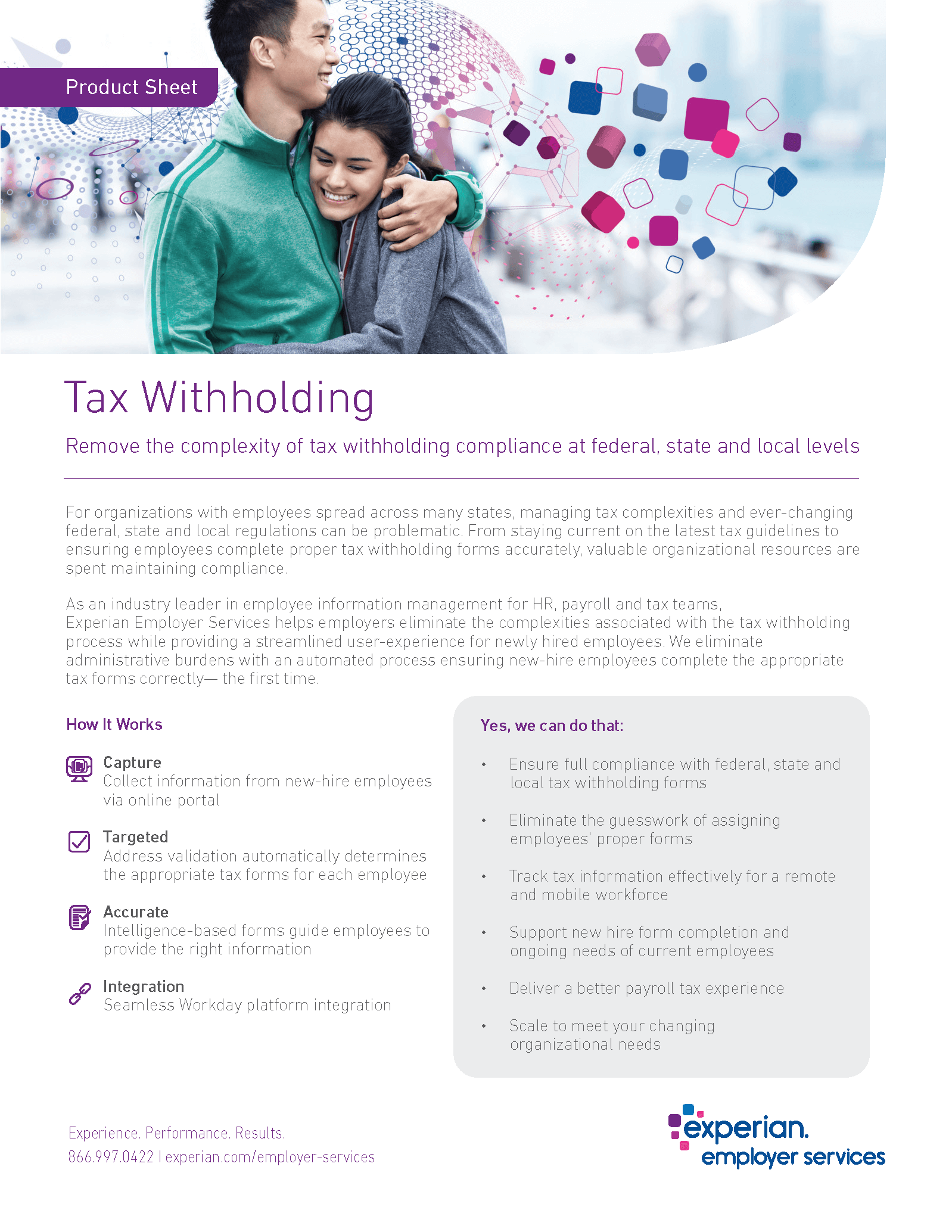 Thumbnail of Product Sheet Tax Withholding